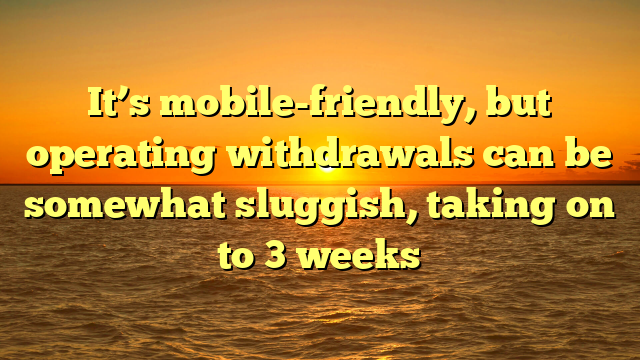 It’s mobile-friendly, but operating withdrawals can be somewhat sluggish, taking on to 3 weeks