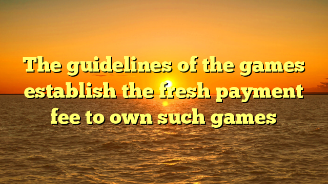 The guidelines of the games establish the fresh payment fee to own such games