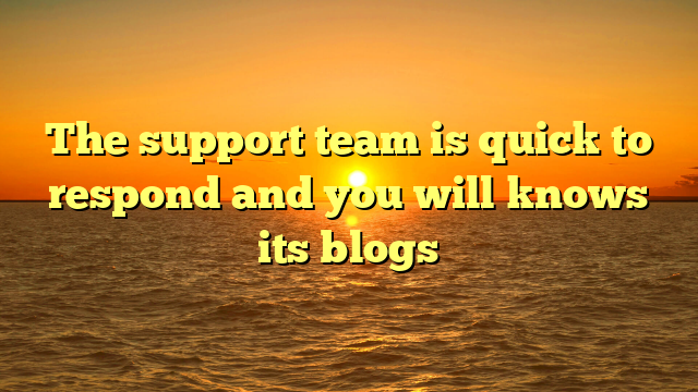 The support team is quick to respond and you will knows its blogs